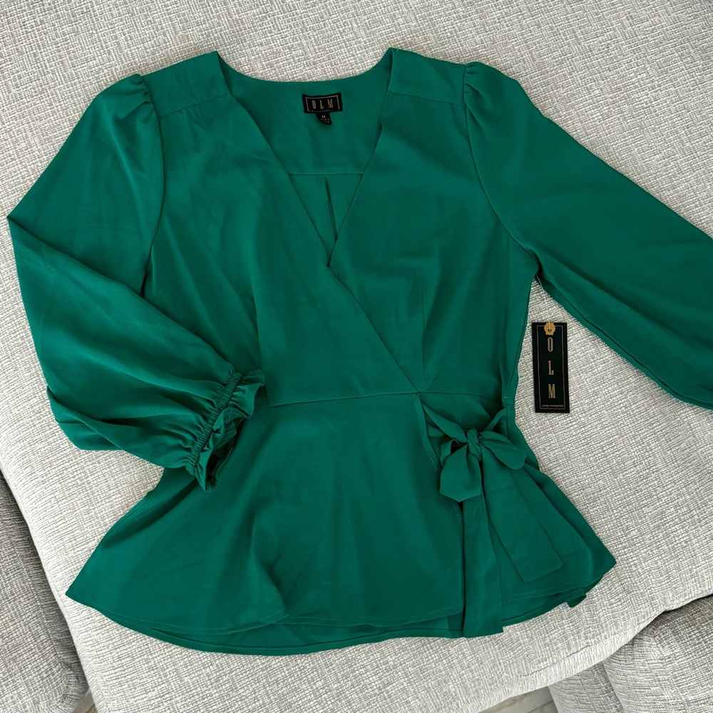 Gorgeous Green Formal Blouse - Size M (NWT)